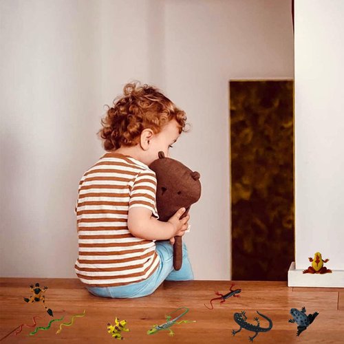 PPXMEEUDC 36 PCS Plastic Reptile Snake Lizards Frog Toys Set for Animal Cognition Birthday Party Favors Kids Prank Toys Classroom Prizes Goodie Bag Halloween Party Decoration