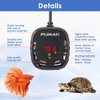 FUMAK Mini Aquarium Heater Adjustable 25W Submersible Fish Tank Heater with LED Digital Display, Turtle Tank Heater Small Aquarium Heater, Ideal for 2-5 Gallons Tanks