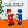 FUNERICA Toy Figures & Playsets - Firefighter, Police, Sanitation, Construction Worker - Play People Figures for Toddlers & Kids - Little People Toy Figurines - Mini People Community Helpers (4-Pack)