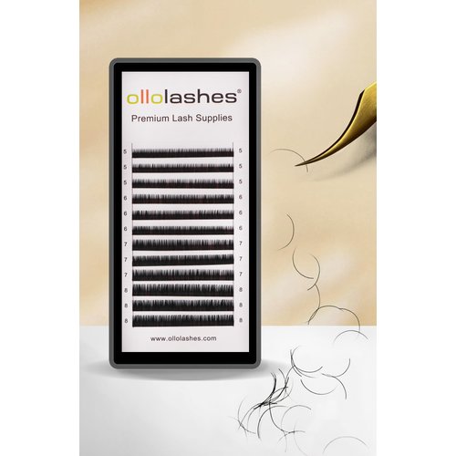 Eyelash Extension B C CC D J Curl Mix 5-20mm 0.03-0.15 Super Matte Classic Lash Extensions Professional Supplies for Lash Techs (C-0.15, 5-8mm)