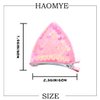 Haomye Cat Ear Hairclips Cute Baby Hairpins Sequin Hair Barrettes Children Hair Accessories for Girls Toddlers Kids 2PCS (pink)