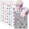 8pcs 3D Flower Nail Stickers Colorful Butterfly Nail Art Stickers Floral Nail Decals for Nail Art Supplies Cherry Blossom Nail Sticker Tulip Lavender Spring Nails Stickers Flower Stickers for Nails