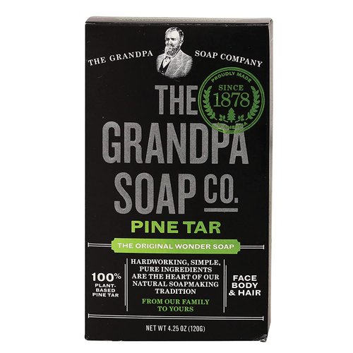 Pine Tar Bar Soap by The Grandpa Soap Company | The Original Wonder Soap | 3-in-1 Cleanser, Deodorizer & Moisturizer | 4.25 Oz. Each – 3 Pack
