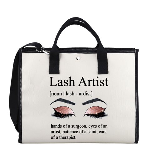 XYANFA Lash Artist Tote Bag Lash Tech Gifts Eyelashes Artist Esthetician Tote Bag Lash Stylist Lash Extension Tech Tote Bag (Lash Artist noun tote bag)