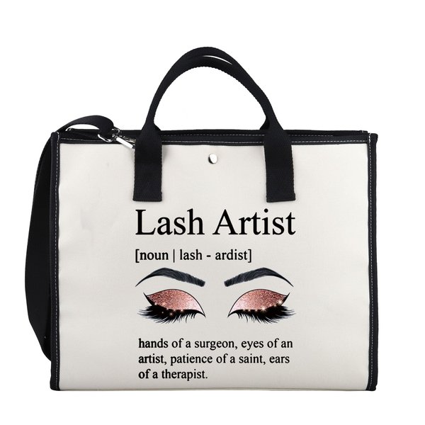 XYANFA Lash Artist Tote Bag Lash Tech Gifts Eyelashes Artist Esthetician Tote Bag Lash Stylist Lash Extension Tech Tote Bag (Lash Artist noun tote bag)