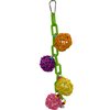 Mandarin Bird Toys 1141 Vine Chain Chewer - Handcrafted bird cage toy, Colorful climbable plastic chain, Chewy colorful vine balls, Small metal bell, Fun for small pet birds Budgie Cockatiel Parrotlet