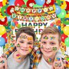 50PCS Building Block Temporary Tattoos Birthday Party Supplies Decorations Tattoos Stickers Cute Party Favors Kids Girls Boys Gifts Classroom School Prizes Themed