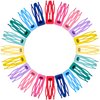 40 Pieces Snap Hair Clips Grip Hair Clips Metal Hair Barrettes for Women Snap Clips Double Hair Clip Pins Women Hair Accessories for Girls Hair Making Salon (Candy Color)