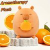 Caaaat Scented Stuffed Plush Toy, Cute Capybara Stuffed Animal with 2 Fresh Orange Scented Microbeads, Squishy Plushies Hugging Plush Decor Pillow for Boys & Girls