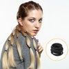 Canlierr 800 Pcs Black Hair Elastics Bulk 2mm x 2 cm Small Non Metal Hair Rubber Bands Hair Ties Ponytail Holders for Women Men Straight Curly Hair