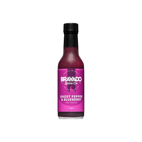 Ghost Pepper and Blueberry Hot Sauce By Bravado Spice FEATURED ON HOT ONES Gluten Free, Vegan, Low Carb, Paleo Hot Sauce All Natural 5 oz Hot Sauce Bottle Award Winning Gourmet Hot Sauce