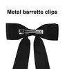 Silky Satin Ribbon Bow Hair Clips for Women Bowknot Hair Ponytail Holder Accessories for Women Girls Toddlers Teens Kids Party Wedding Prom Daily Outfits (Wine Red*2)