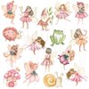 Fairy Party Cupcake Toppers Fairy Birthday Party Decorations 48PCS Fairies Cupcake Picks Fairy Tale Party Cake Decorations for Fairy Garden First Baby Shower Supplies