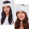 Wecoe Headbands, 6 Pack White Wide Elastic Headbands for Women - Fashion African Headbands For Wigs Head Wrap Knotted Headbands Sports Running Workout Yoga Hair Accessories