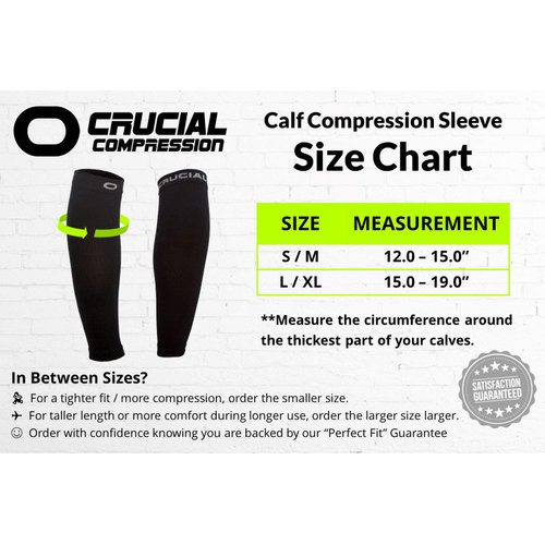 Calf Compression Sleeve for Men & Women (20-30mmHg) - Best Calf Compression Socks for Running, Shin Splint, Calf Pain Relief, Leg Support Sleeve for Runners, Medical, Air Travel, Nursing, Cycling