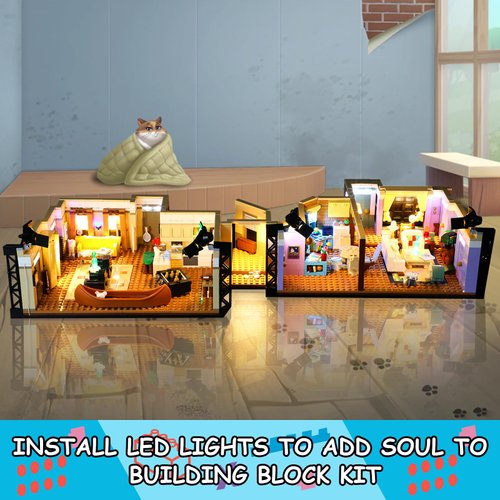 Mililier LED Light Kit for Lego 10292 The Friends Apartments Building Set, Compatible with Lego 10292 Building Blocks Model(Not Include Blocks Set)