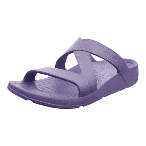 NUUSOL Women’s Hailey Slide; Non-Slip Hiking/Plantar Fasciitis Footwear; Soft, Lightweight & Comfortable; Arch Support & Textured Footbed, Morning Violet, 6