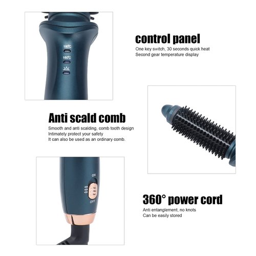 Curling Brush, Portable Curling Iron Thermostatic 2 In 1 for Home for Beauty Center
