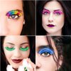 Rainbow Eyelashes 6 Pairs Colorful Tinsel Glitter Lashes Halloween False Lashes Rainbow Accessories For Christmas Circus Dance Dress Cosplay Costumes Supplies