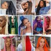 32 Inch Pink Braiding Hair Extensions Pre stretched Braiding Yaki Braids Hair Hot Water Setting Synthetic Hair Colored Braiding Hair Pre stretched Crochet Hair(32Inch,3 Packs,Pink#)