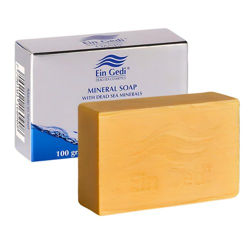 Dead Sea Mineral Sulfur Soap with olive oil- Deep Cleansing Moisturizing Bar soap, With Dead Sea salt, Mud, & Minerals - Reduces Acne, Blackheads, Psoriasis & Eczema - 100g Natural Body Soap