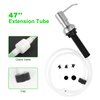 Soap Dispenser for Kitchen Sink, Sink Soap Dispenser with Longer Threaded Shaft Shank, 47" Extension Tube Connects Directly to Dish Soap Container, Wider Pump Head Base （Brushed Nickel）