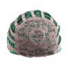 SWACC Short Curly Wavy Bob Wig with Bangs Synthetic Medium Shoulder Length Hair Wig for Women with Wig Cap (Green)