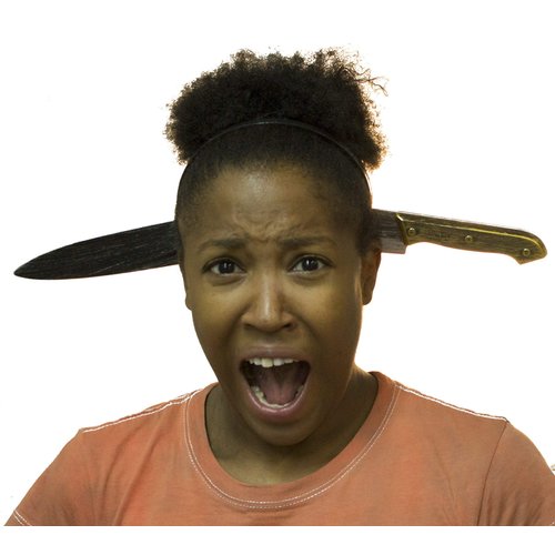 Jacobson Hat Company Kitchen Butcher Knife Headband Adult Costume, Gray, Adjustable