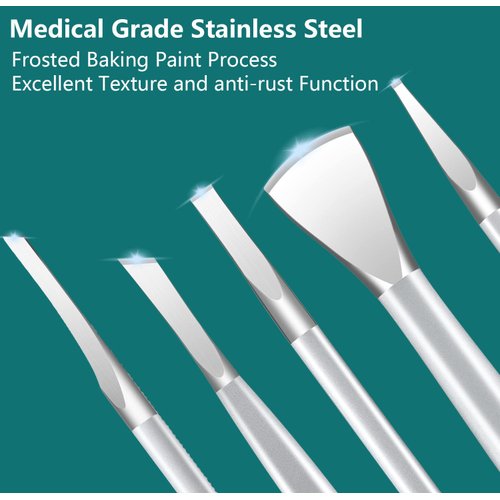 Ingrown Toenail Removal Kit, Pedicure Tools Kit Professional Knife Set Stainless Steel Ingrown Toenail Tool Foot Care Tools Nail Cuticle Remover, 7Pcs Set