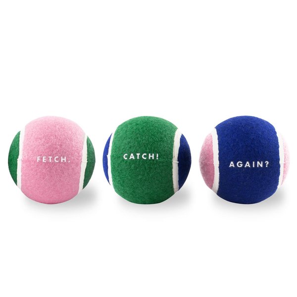 kate spade new york Dog Tennis Balls, Pet Safe Balls for Dogs to Exercise & Train, Fetch Pet Toys, (Set of 3)