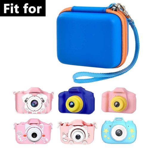 GWCASE Camera Case Compatible with Seckton for Goopow for Desuccus for Rindol for VATENIC for Rikum for GKTZ Kid Toy Video Camera. Kids Digital Cameras Carrying Holder Container (Box Only)-Dark Blue