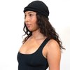 Veeta Superior Halo Turban Silk Satin Lined Head Wrap, Pre-Tied Turban for Men & Women, Turban Durag Wave Cap (Black)