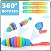 bairimeng 24 PCS Sensory Slug Toys, Articulated Stretch caterpillar toy, Anxiety Relief fidget Slug toy, Novelty Party Favors for Kids.