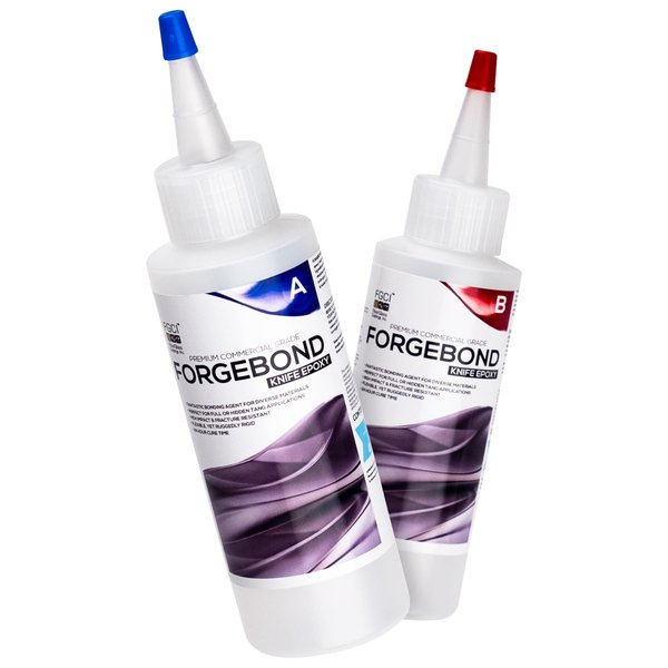 Forge Bond Knife Handle Epoxy Resin Adhesive - 8 Ounce Kit - from Superclear® Perfect for Full or Hidden Tang Applications, Flexible & Rigid Epoxy Glue, High Impact & Fracture Resistant Knife Epoxy