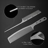 Dolmifapro 2 Pcs Stainless Steel Comb, Rat Tail Hair Combs, Pin tail Barber Comb, Hair Cutting for Hair Stylist, Wood Grain Design