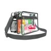 Mildbeer Clear Messenger Bag with 2 Compartments, Small Clear Crossbody Tote Bag for Stadium Events Concerts Festivals