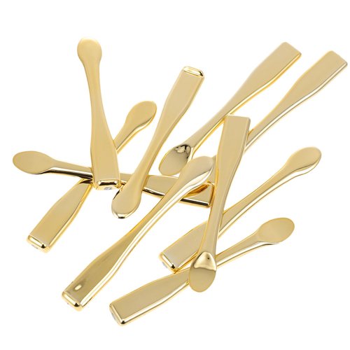 FOMIYES 50 pcs mask spoon beauty scoop eye cream spatula face cream spoon gold mask plastic scoops mask for face Skin Care Cream Spoons Face Cream Pick Spoon Makeup Pick Spoons lotion mini