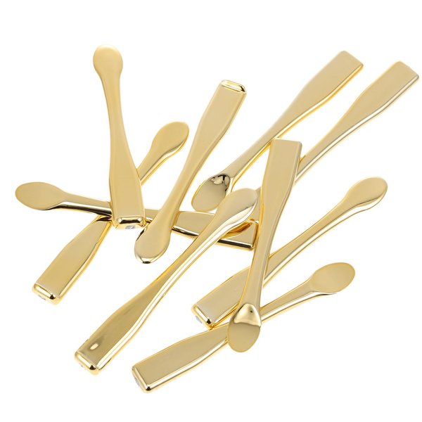 FOMIYES 50 pcs mask spoon beauty scoop eye cream spatula face cream spoon gold mask plastic scoops mask for face Skin Care Cream Spoons Face Cream Pick Spoon Makeup Pick Spoons lotion mini