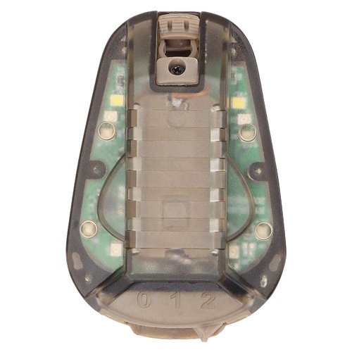 FARMSOLDIER Airsoft Strobe Light,Outdoor Safety Flashlight，Survival IR Flash Waterproof Ladybird Lamp，Visible LED IFF Helmet Strobe (Tan Base, Green Light)