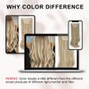 ALXNAN Clip in Hair Extensions,7PCS Dirty Blonde Mixed Bleach Blonde Hair Extensions Thick Long Stright Layered Hair Extensions 20 Inch Invisible Lace Weft Hair Extensions for Women
