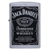 Zippo Jack Daniel's Tennessee Whiskey Label Street Chrome Pocket Lighter, 5 1/2 x 3 1/2 cm
