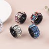 AUEAR, 4 Pack Rhinestone Hair Ponytail Holder Crystal Ponytail Hair Cuff Elastic Hair Tie Hair Band for Women Girls (Style B)