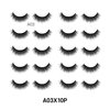 Laflare Premium Silk Lashes 3D Faux Mink Eyelashes Multipack, Light, Natural Looking, Professional Easy to Apply Eyelashes in a Knitted Style 10 Pairs Jumbo Pack (A03X10P)