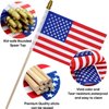 GRITOSE 4th of July Headband Kids Adults Independence Day Party Favors Supplies Patriotic Accessories Decorations 1pcs+1 American Flag（5in*8in）