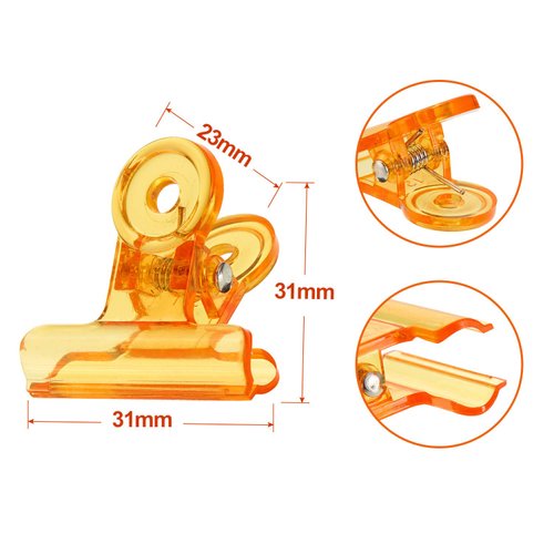 20 Pieces C Curve Nail Pinching Clips Plastic Clips Multi-function Nail Art Accessories for Nail Fiberglass Extension and Fixation, 4 Colors