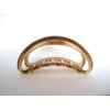 Generic Clear transparent amber brown arc shaped hair claw clip