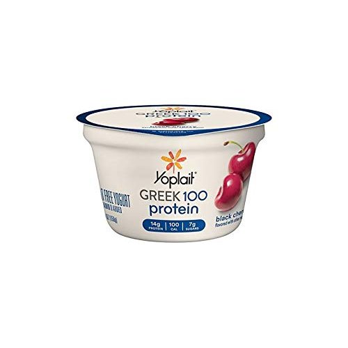 Yoplait Greek 100 Protein Yogurt 5.3 ounces (Pack of 12) (Black Cherry)