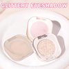 QIUFSSE Glitter Eyeshadow Champagne Single Eyeshadow,Ultra Fine Shimmer Eyeshadow Lightweight Sparkling Blendable Formula,Daily Multiuse Glossy Eyes Makeup (Weaving Maid)