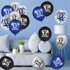 RUMIA Blue 12th Birthday Balloons 24Pcs Navy Blue Black Silver Happy 12th Birthday Latex Balloons Confetti Balloons for Boy Girls 12th Birthday Anniversary Party Decorations Supplies 12 inches