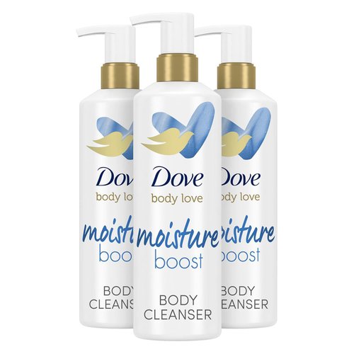Dove Body Love Body Cleanser Moisture Boost For Dry Skin Body Wash with Hyaluronic Acid and Moringa Oil 17.5 fl oz